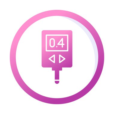 düz basit Glucometer simge vektör illüstrasyon tasarımı