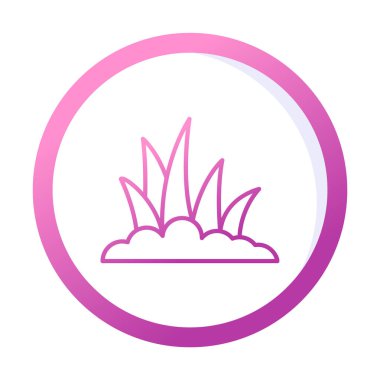 Çim simgesi, vektör illüstrasyonu 