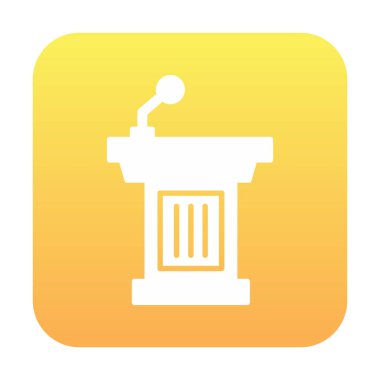 Podyum simgesinin vektör illüstrasyonu 