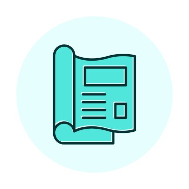 dergi simgesi, vektör illüstrasyonu basit tasarım