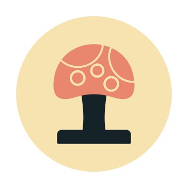 Mushroom icon, vector illustration simple design