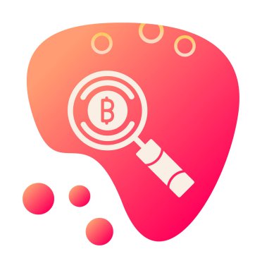 Madeni para büyütme cam simgesi - ana hatları biçiminde 