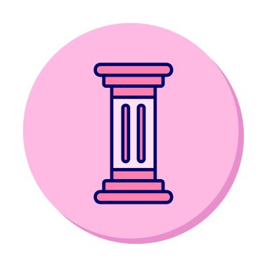 Sütun düz simgesinin vektör illüstrasyonu