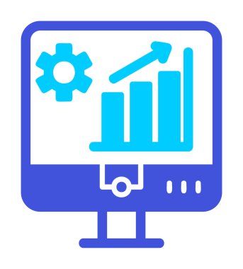 Pazar analiz simgesi vektör illüstrasyonu