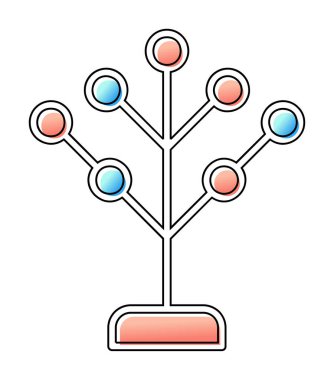 Basit filogenetik simge, vektör illüstrasyonu