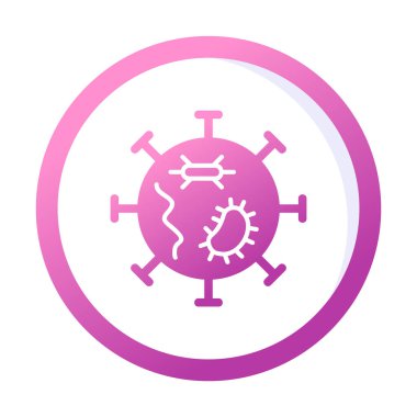 covid-19 parçacık işareti, vektör çizimi, virüs simgesi