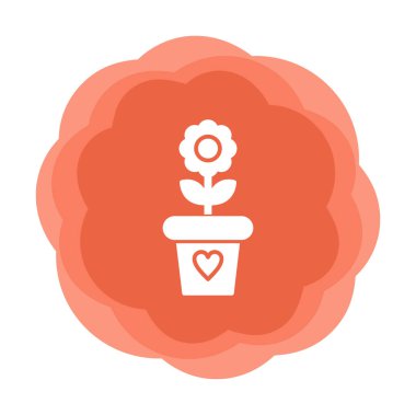 çiçek saksısı vektör illüstrasyonu