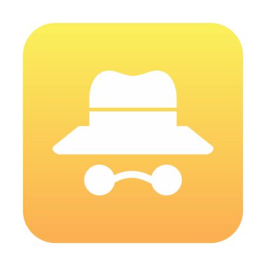 Basit Incognito simgesi, vektör illüstrasyonu