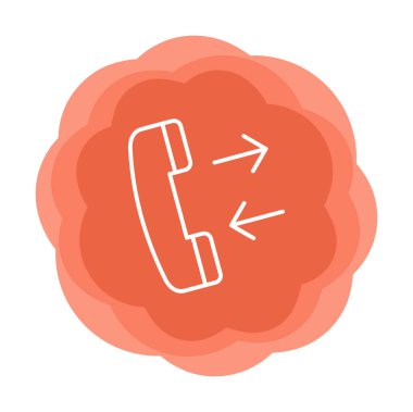 Basit bir telefon görüşmesi. simge vektör illüstrasyon tasarımı