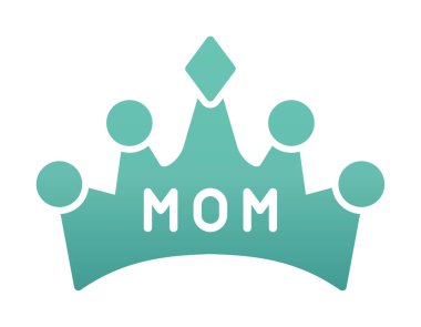 Anne tacı simgesi, vektör illüstrasyonu 