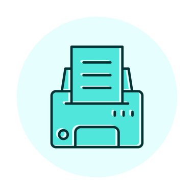 Yazıcı simgesi vektör illüstrasyonu