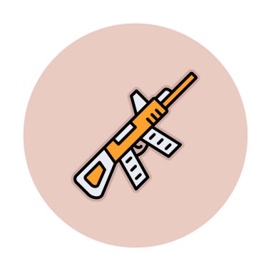 Makine Tüfeği vektör illüstrasyonu