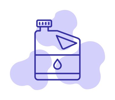 yağ varili vektörü düz renk simgesi 