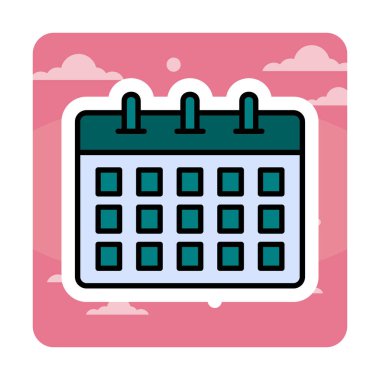 Takvim web simge vektör çizim