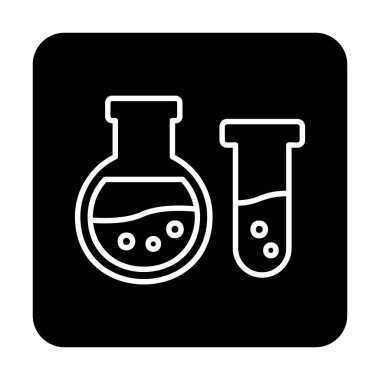 Matara ikonu. Laboratuvar ekipmanları. vektör illüstrasyonu.                     