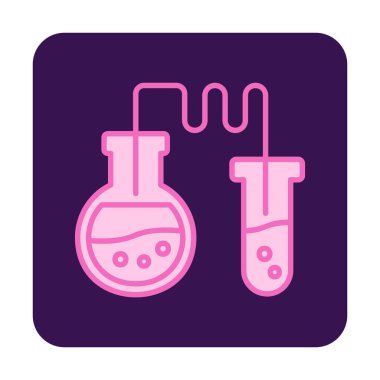 Test tüplü kimya laboratuvarı. Kimya konsepti                                             