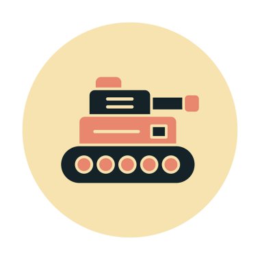askeri tank simgesi vektör illüstrasyon