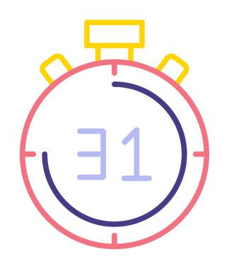 düz çizgi basit web kronometre vektör çizimi