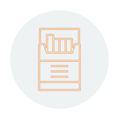 Sigara Kutusu Web simgesi, vektör illüstrasyonu 