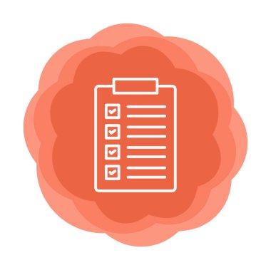 Kontrol Listesi web simgesi, vektör illüstrasyonu 