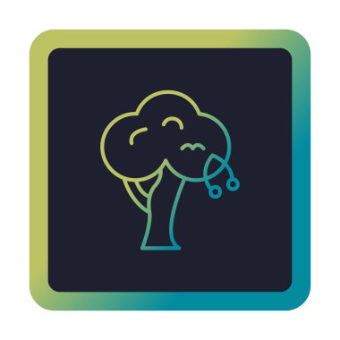 Kiraz Ağacı web simgesi, vektör illüstrasyonu