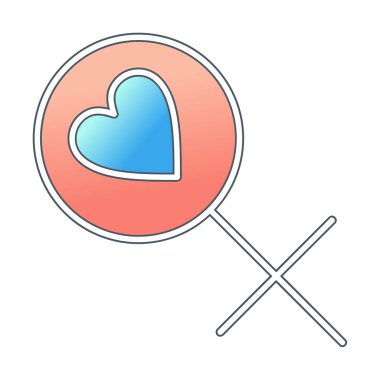 Kadın Sembol ikonu vektör illüstrasyonu