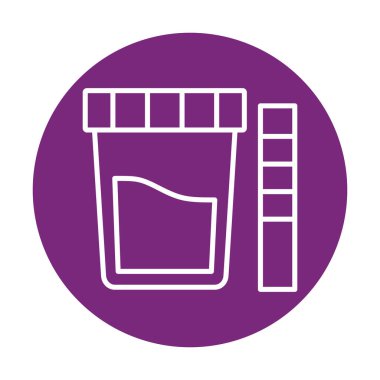 İdrar Test Ağı simgesi, vektör illüstrasyonu