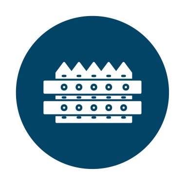 çit web simgesi, vektör çizim 