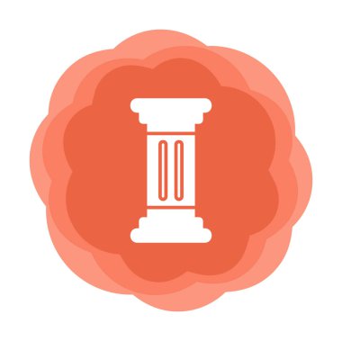 Sütun düz simgesinin vektör illüstrasyonu