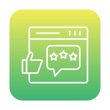 düz geribildirim simgesi vektör çizimi tasarımı