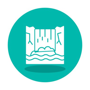 Basit Waterfal simgesi, vektör illüstrasyonu