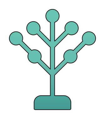 Basit filogenetik simge, vektör illüstrasyonu