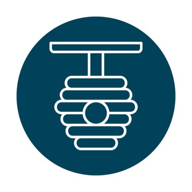 Arı kovanı simgesi vektör illüstrasyonu