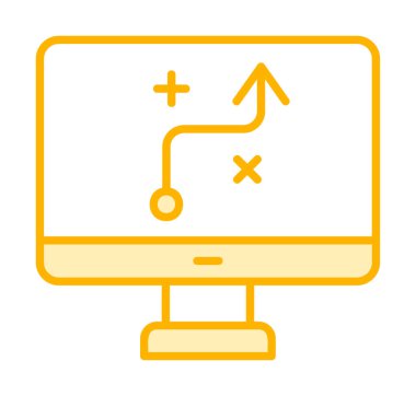 Basit Strateji simgesi, vektör illüstrasyonu