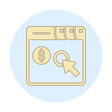 Her Tıklama simgesine Öde, vektör illüstrasyonu