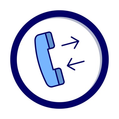 Basit bir telefon görüşmesi. simge vektör illüstrasyon tasarımı