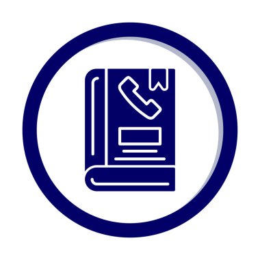 Telefon Rehberi düz simgesi, vektör çizim