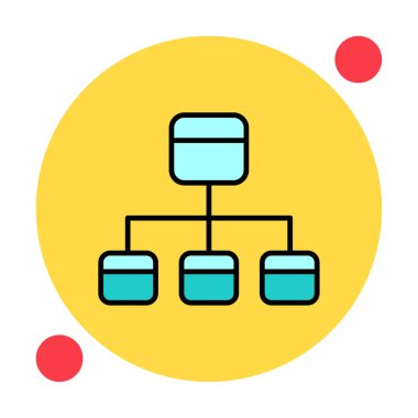 Modern Akış Çizelgesi simgesinin vektör çizimi                            