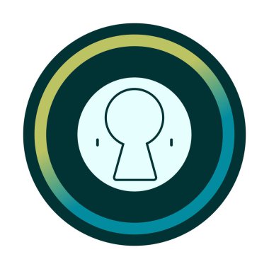 Anahtar deliği vektör çizimi, simge ögesi biçimi              