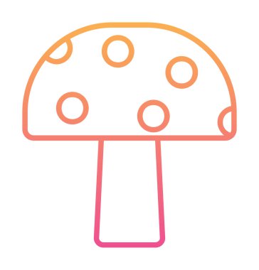 Mushroom icon, vector illustration simple design