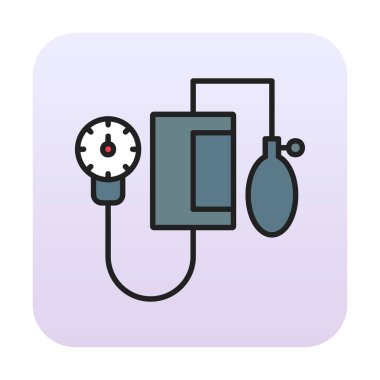 Basit Kan basıncı ölçüm simgesi, vektör illüstrasyonu