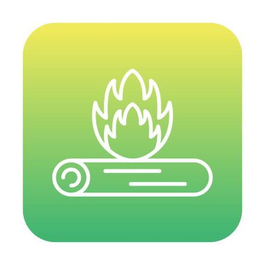 Basit düz ateş ikonu, illüstrasyon tasarımı