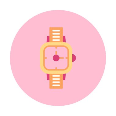 düz saat ikon vektör illüstrasyon tasarımı