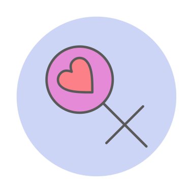 Kadın Sembol ikonu vektör illüstrasyonu