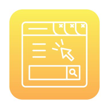 Basit web sayfası simgesi, vektör illüstrasyonu