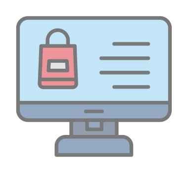 ekran simgesi, vektör illüstrasyonunu izle