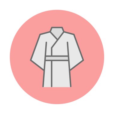 Japon kimono taslak ikonu. doğrusal biçim tasarımı. 