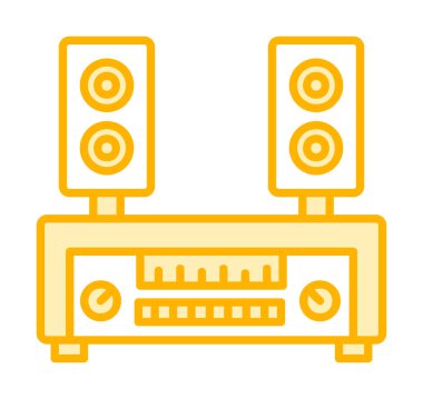 renk çizgisi ses hoparlörleri vektör çizimi 