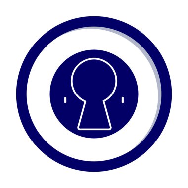 Anahtar deliği vektör çizimi, simge ögesi biçimi              