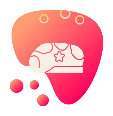 Askeri Şapka ikon vektör illüstrasyonu